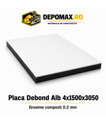 Placa BOND alb 4mm, 1500x3050mm, aluminiu 0.2mm